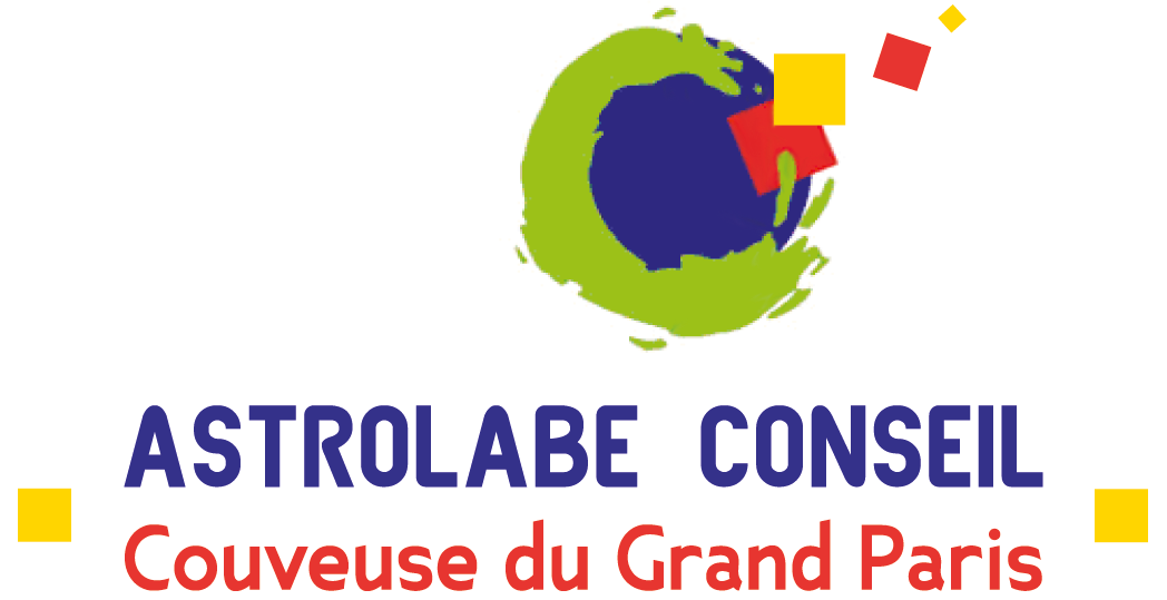 Le logo de la couveuse d'entreprises Astrolabe à Paris 11